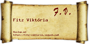 Fitz Viktória névjegykártya